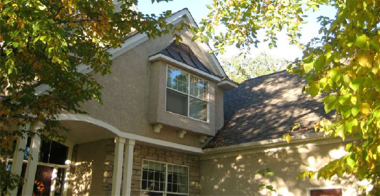 Minnesota stucco and stone exterior